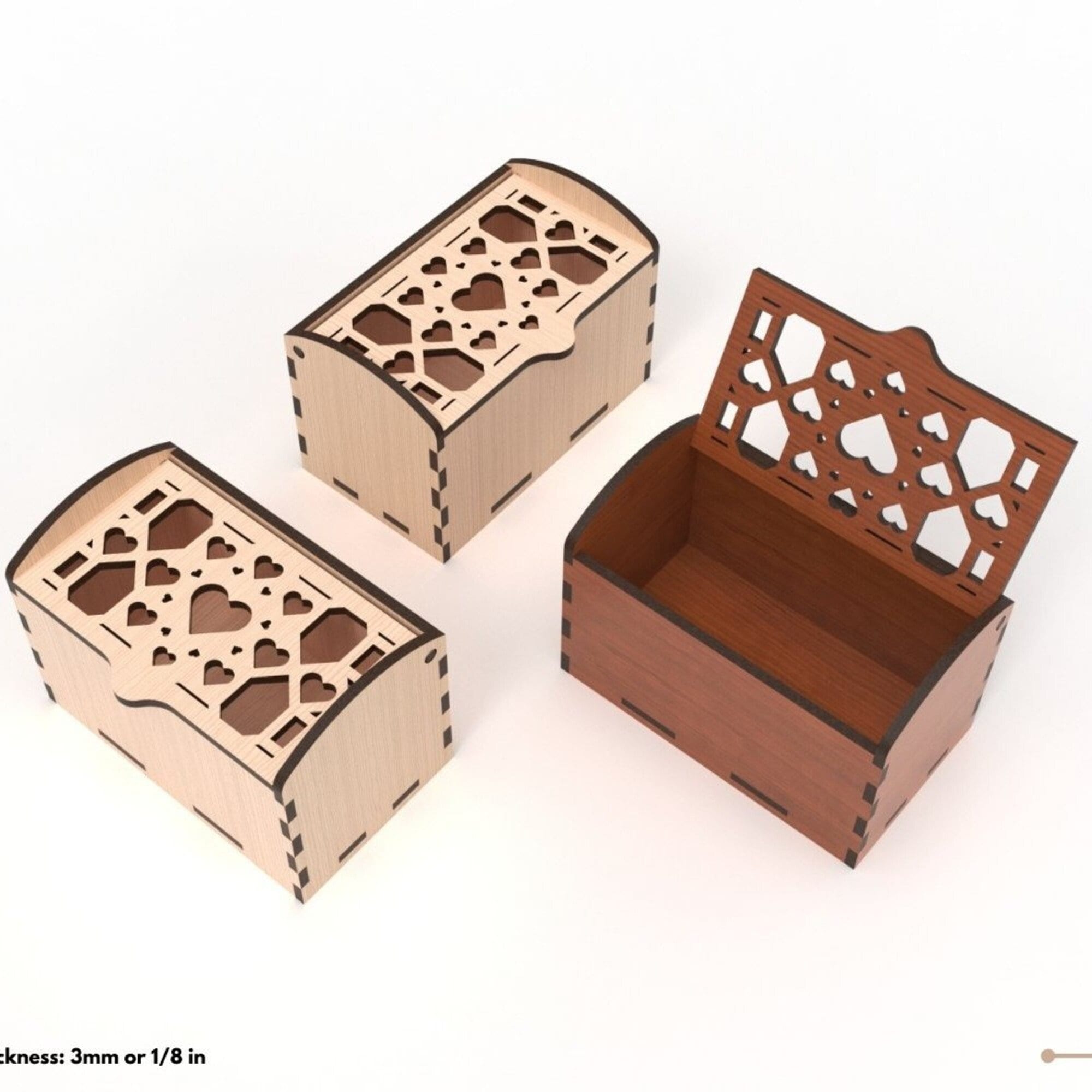 Box Laser Cut File 3mm Wood Contenitore Con Tappo Vettoriali Etsy