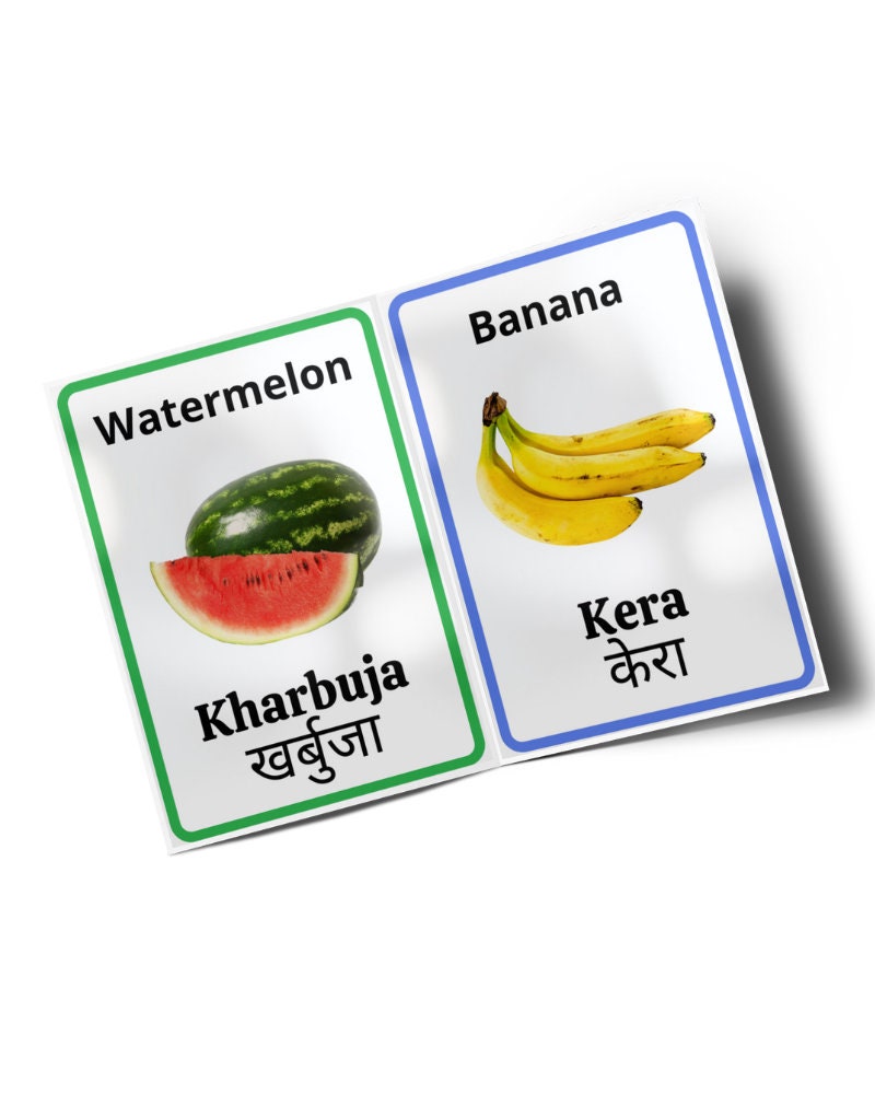 Printable Nepali Flashcards Fruits Etsy Australia