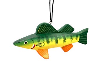 Yellow Perch Balsa Ornament