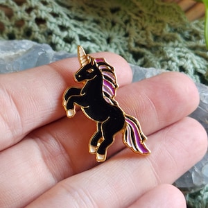 Unicorn rainbow enamel pin badge is a cute kawaii gift for her or