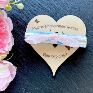 Personalized Wooden Ticket Holder - Birthday Gift Card