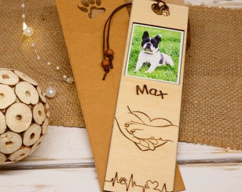 Personalized bookmark - Photo bookmark - Dog photo bookmark - Personalized dog photo wooden bookmark - pet photo gift