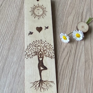 Zakładka Drzewo Życia - Personalizowana drewniana zakładka - Inspiracja naturą, jogą, dobrym samopoczuciem - Pomysł na prezent na Dzień Matki