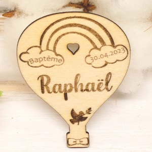 Wooden baptism guest gift Baptism magnet Personalized magnet Special baptism wooden panda magnet image 7