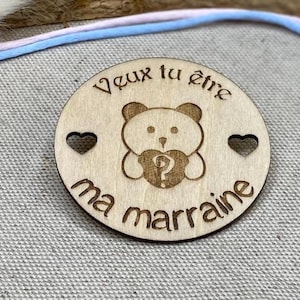 Original Godmother Request – Personalized Wooden Magnet – Unique & Emotional Gift