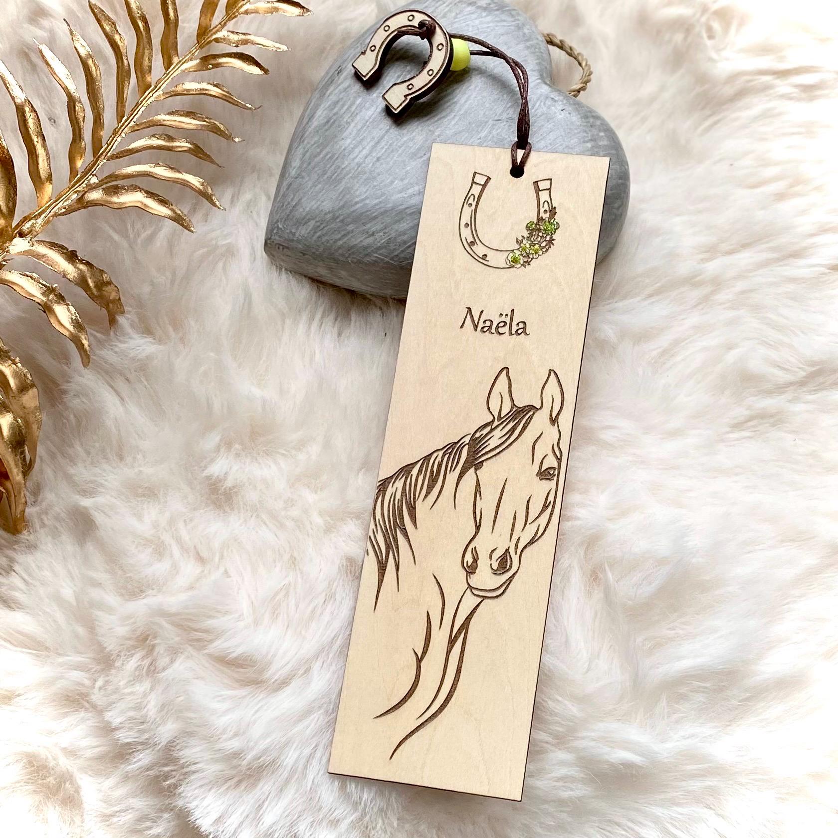 Personalized Wooden Horse Bookmark - Horse Riding Gift Idea, Horsewoman,  Lucky Charm Horseshoe - Etsy, image size:1680x1680
