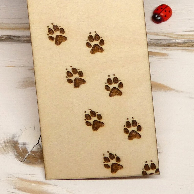 Wolf bookmark personalized bookmark wooden bookmark Wolf in the moon bookmark image 3