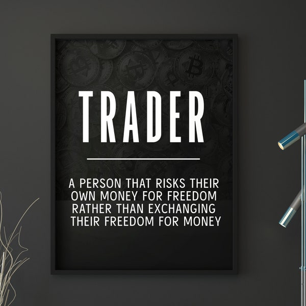 Trader Noun Print Etsy