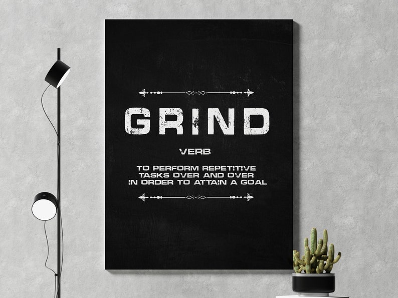 Hustle Grind Execute Printable Set 3 Piece Motivational Wall - Etsy