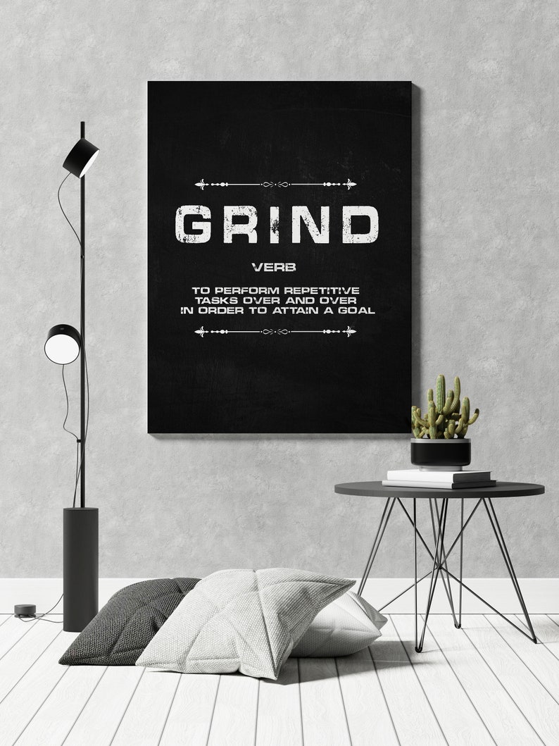 Hustle Grind Execute Printable Set 3 Piece Motivational Wall - Etsy