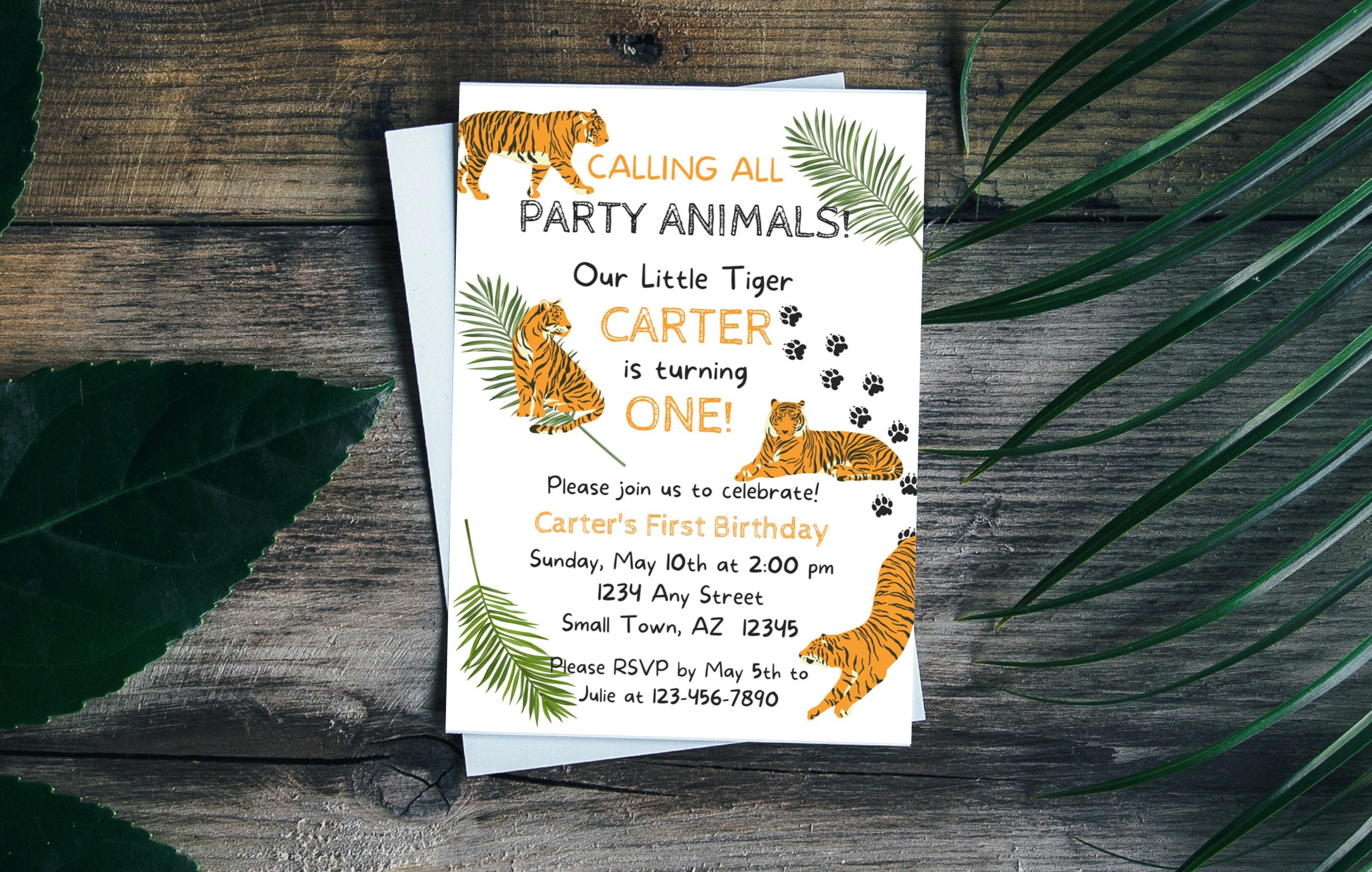 Tiger Birthday Party Invitation Digital Download Etsy tiger-birthday-party-invitation-digital-download-etsy