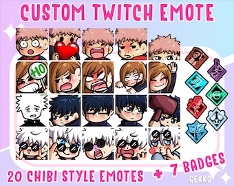 Jujutsu Kaisen Emotes Pack ( Itadori, Megumi, Nobara and Gojo )