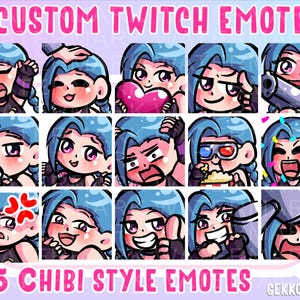 Pacchetto di emote Jinx (Arcano / LOL / League of Legends)
