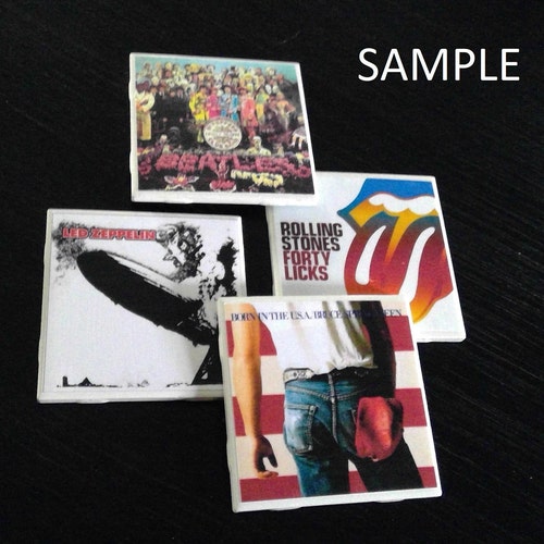 Custom Album Cover Ceramic Coasters Etsy