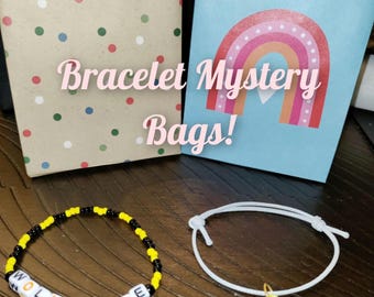 Handmade Beaded/Charm Bracelet Mystery Bag: Multiple Quantities Available with Gift Bag Add On