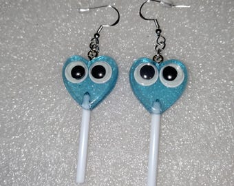Glow in the Dark Googly Eyes Lollipop Earrings