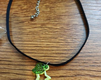 Paopu Fruit Inspired Choker: Yellow Star & Leaf Charm