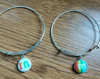 Rainbow M Candy Bangle Bracelet