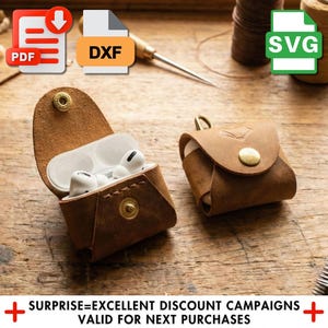 Modèle d'étui en cuir pour AirPods 3 : modèle d'artisanat à faire soi-même (téléchargement PDF)