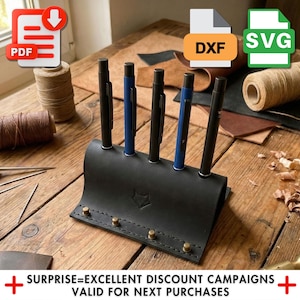 Patrón de portalápices DIY: Manualidad fácil en cuero (apta para principiantes)