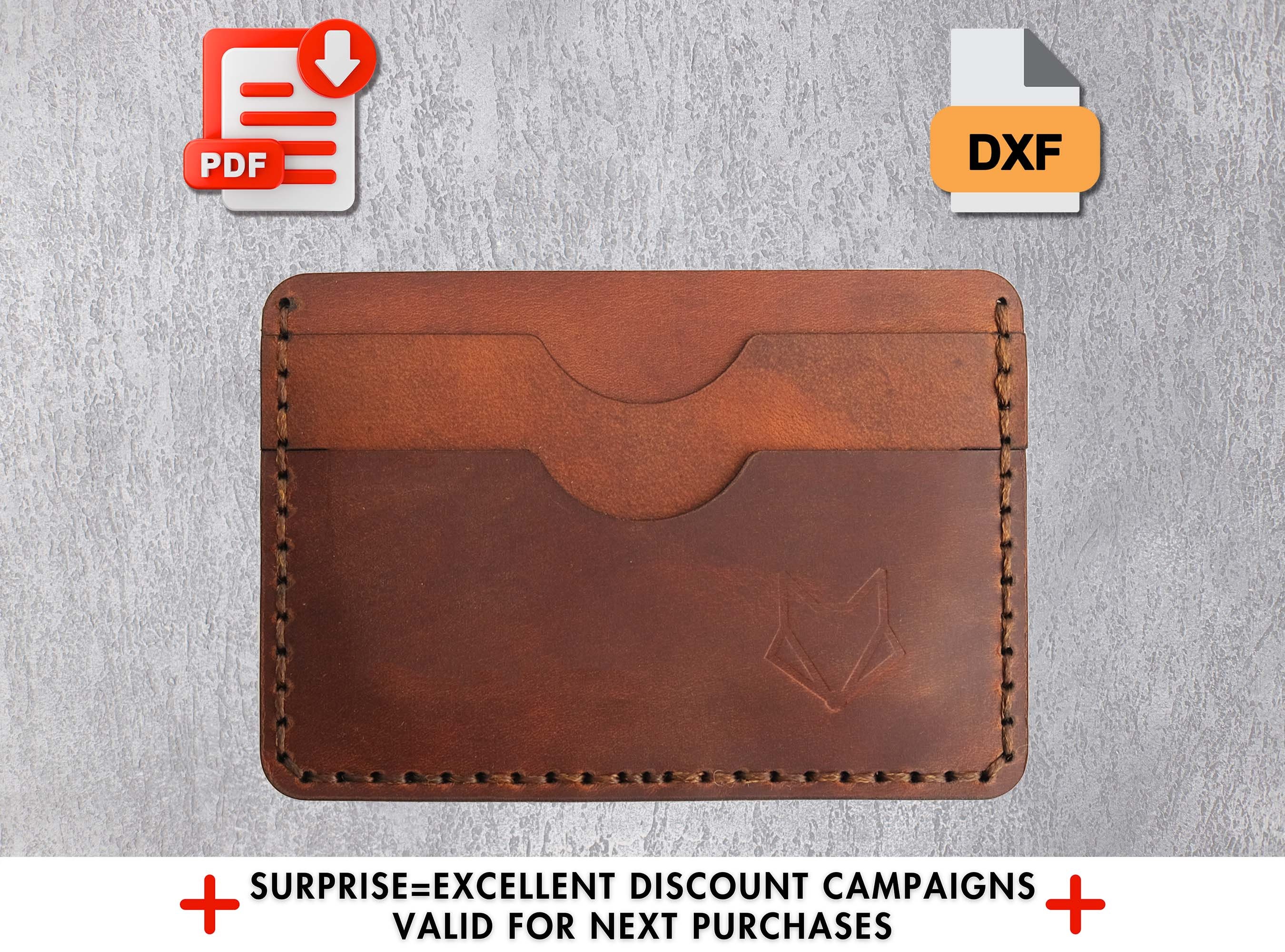 RIVEENY Leather Patterns Templates,Card Holder Acrylic Template Bag Leather  Pattern Acrylic Leather Pattern Leather Templates for Card Bag (Style-A)