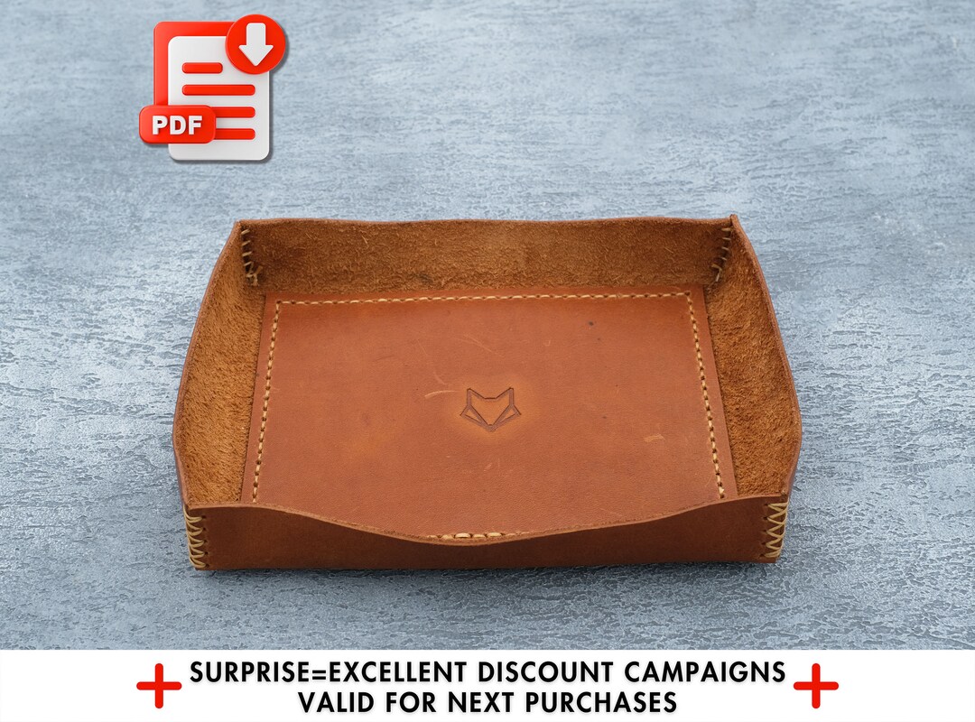 Minimalist Leather Tray Pattern Leather Tray Template - Etsy