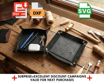 DIY Leather Tray Pattern: Elegant Desk Organizer (PDF Pattern)