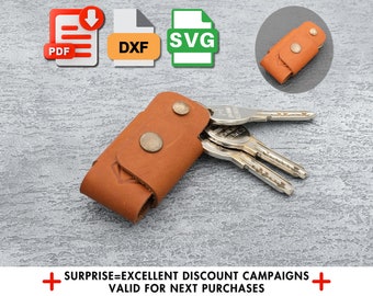 Leather Keychain Pattern: DIY Craft Template - Digital Download