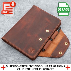A5 Notebook Leather Cover Pattern, Leather Template, Diy Leather A5 Notebook, Notebook Cover Pdf, Leather Pattern, Pdf Leather Cover