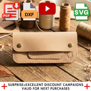 DIY Leather Trucker Wallet Pattern: Handcrafted Design (PDF)