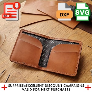 DIY Leather Bifold Wallet Pattern - Streamlined Minimalist Design