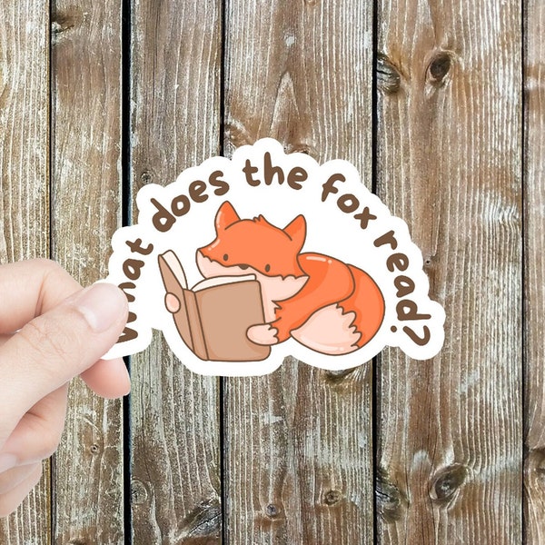 What Does the Fox Read? Cute Sticker