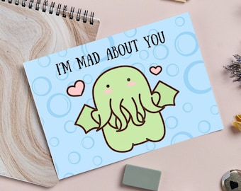 I'm Mad About You Cthulhu Valentine's Day Anniversary Love Greeting Card