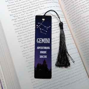 Gemini Zodiac - Metal bookmark
