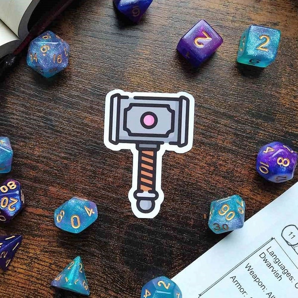 Paladin hammer RPG sticker