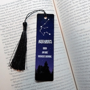 Aquarius Zodiac - Metal bookmark