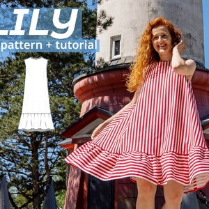 Robe d&#39;été fluide PDF Patron de couture - Tailles XS à XXL