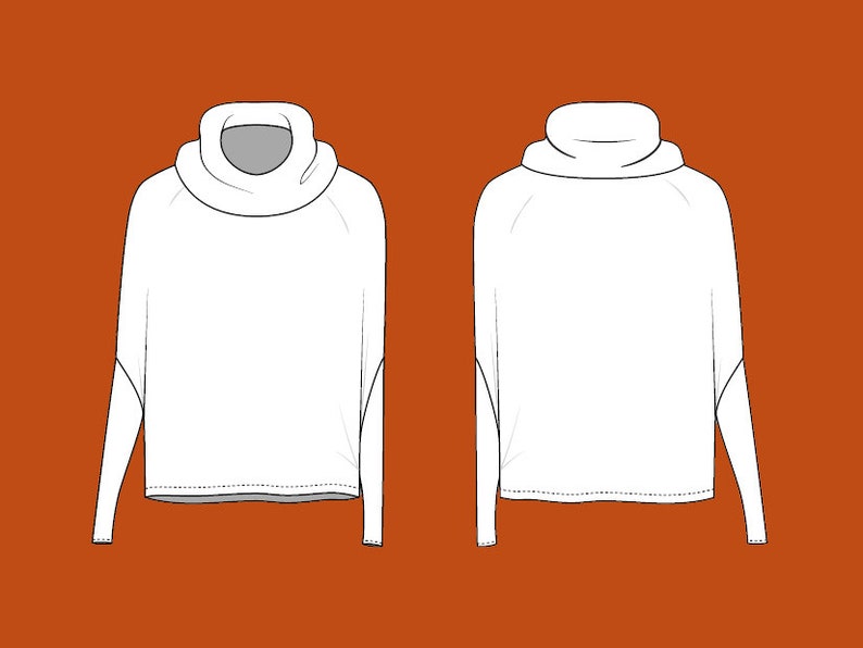 Oversize Cozy Sweater PDF Sewing Pattern 6 Sizes XS-XXL - Etsy