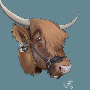 Highland Cow Digital Download, Digital Cow Print