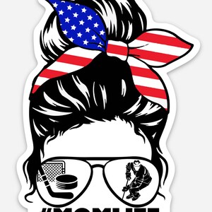 Sticker MOM LIFE - HOCKEY-speler