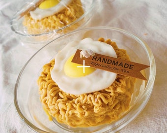 Ramen Egg Candle,Instant Noodle Candle, Korean Ramen Candle, Best Gift, Food Candle