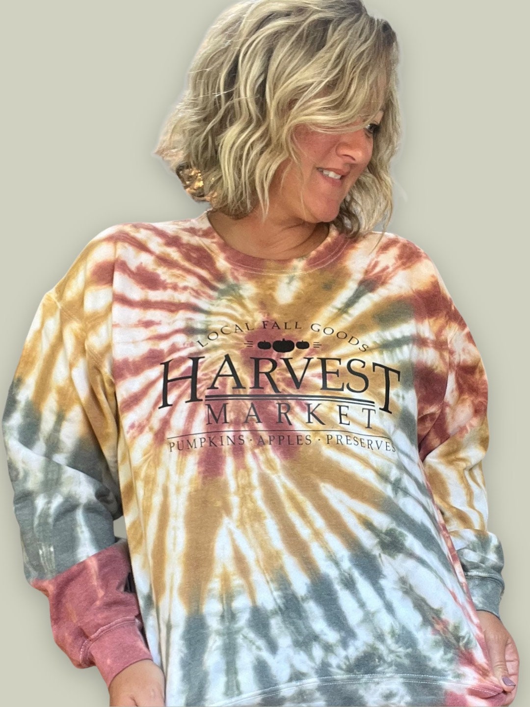 Autumn market tie dye sweatshirt Clearance