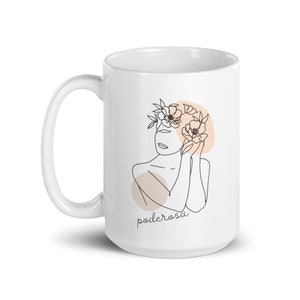 Poderosa White glossy mug | female empowerment, Mother&#39;s day gift, large coffee mug, large tea mug