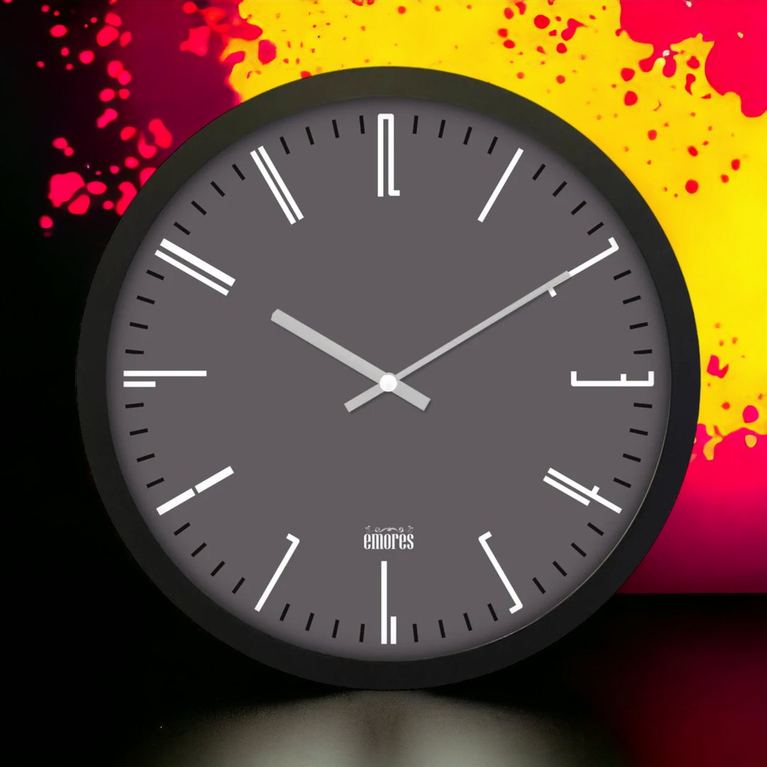 30 Cm Real Glass Silent Mechanism Wall Clock Etsy