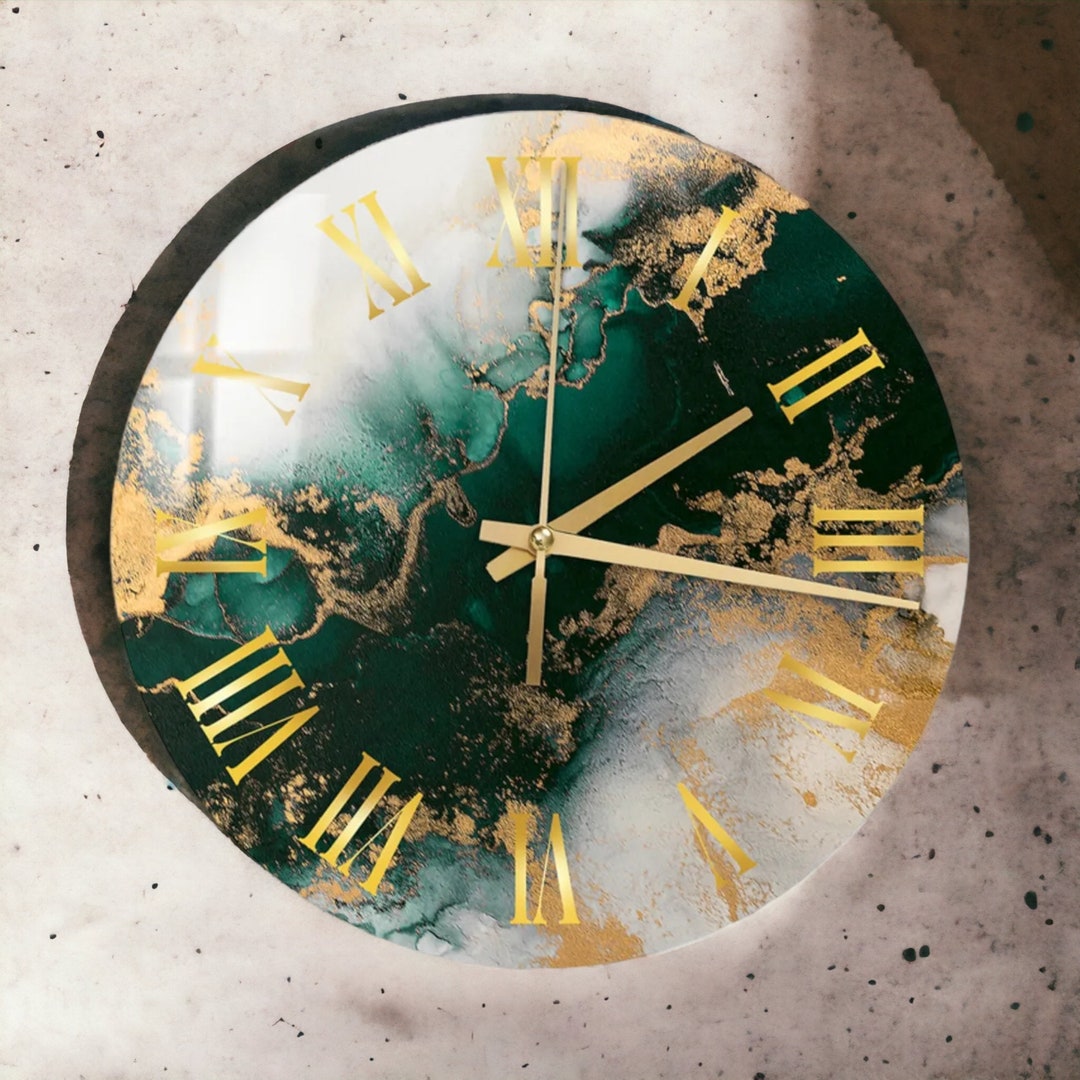 Wall Clock Glass Wall Clock, Clock Models for Living Room 30x30cm Etsy