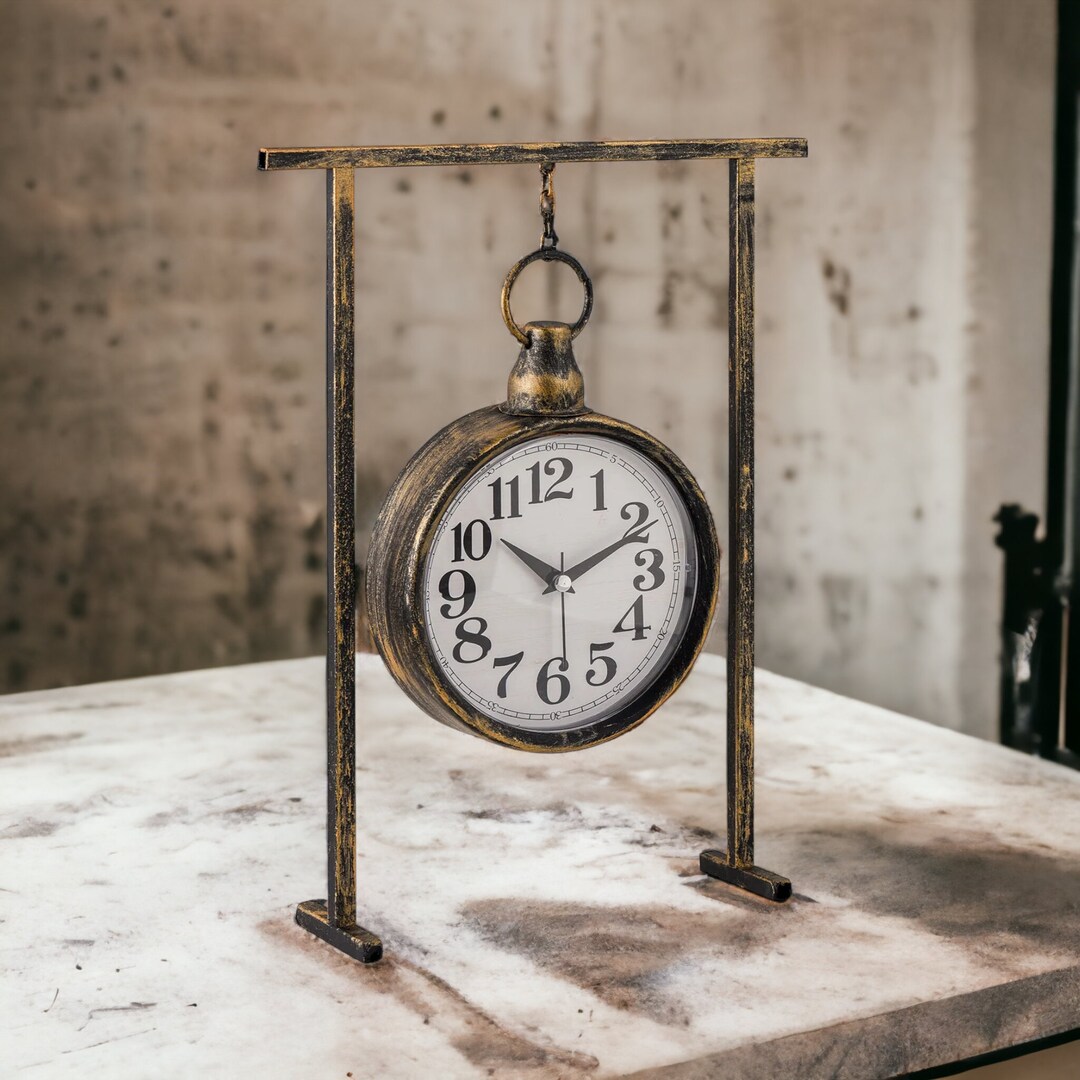 37x25cm Decorative Metal Table Clock - Etsy