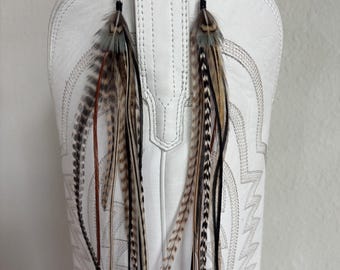 Feather Earrings, Long Hair Feather Earrings, Western Earrings