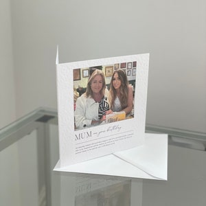 Personalised Mum on your Birthday - Mum Birthday Card - Card for Mum - Mum Photo Card - Birthday Card for Mum - Mum Definiton Card