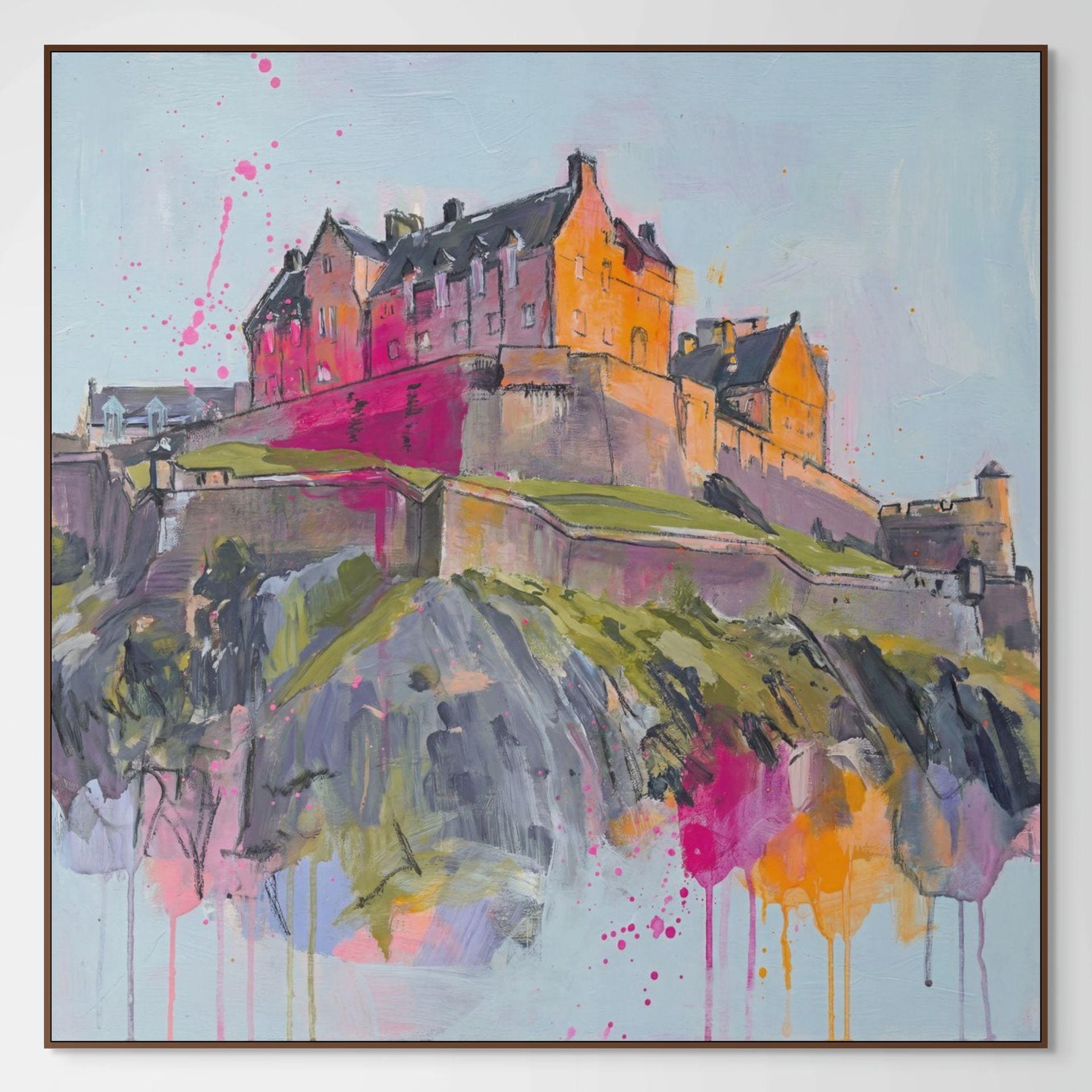 Edinburgh Castle Art Print • Scotland Wall Art • Abstract Landscape ...