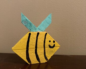 Honigbiene Wohndekor, Primitive Bee Deko, Bee Küchendeko, Save The Bees, Bienenstock, Biene Geschenke, Hummel, Bienenstock, Imker Geschenk, Bienen